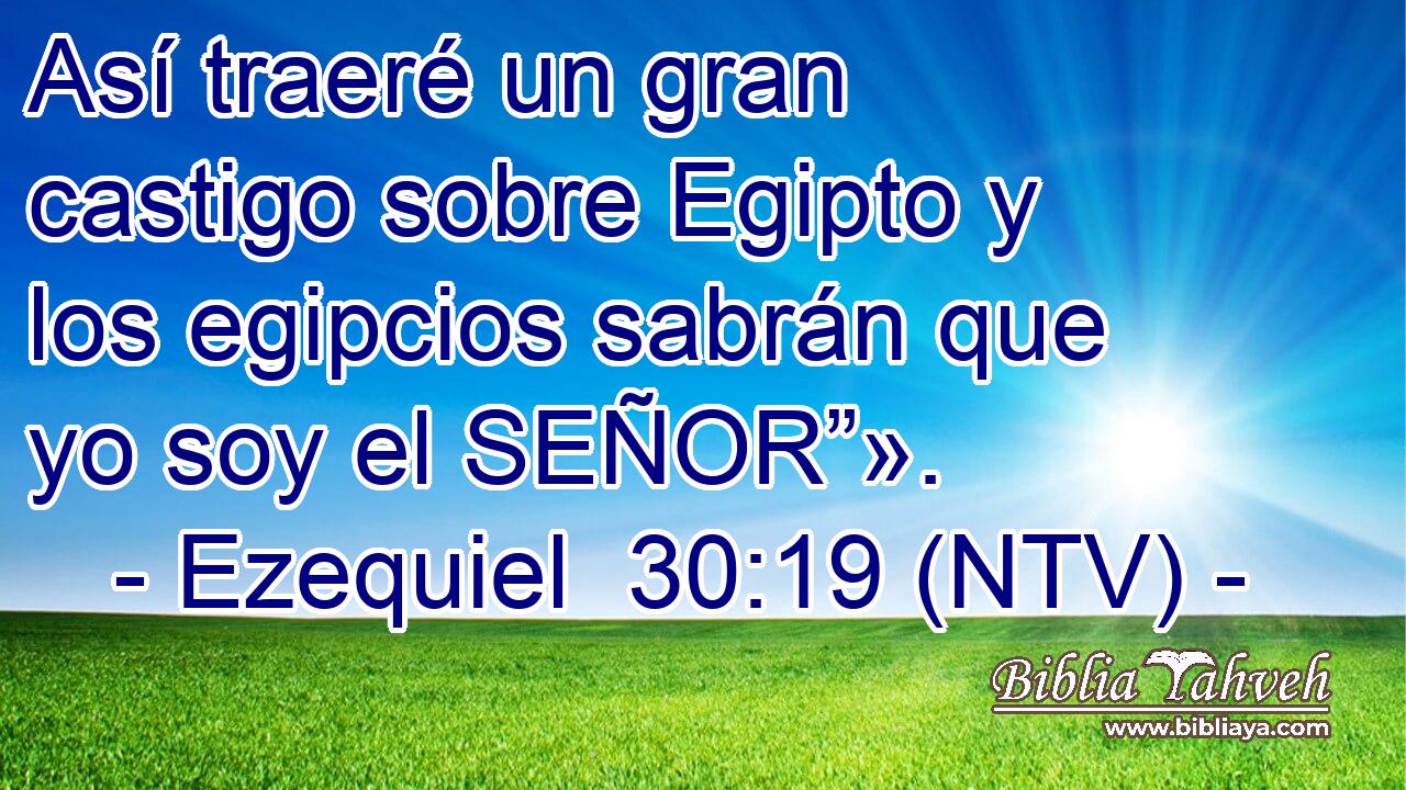 Así traeré un gran castigo sobre Egipto y los egipcios sabrán que yo soy el SEÑOR”».