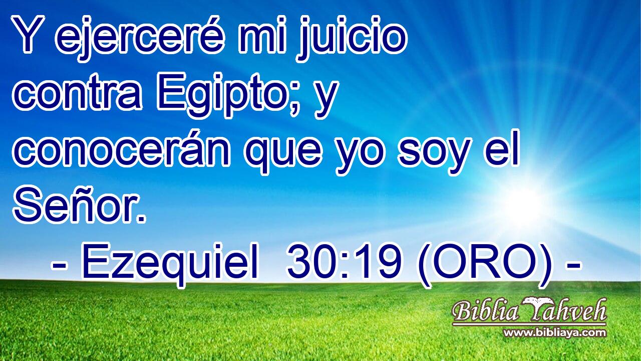  Y ejerceré mi juicio contra Egipto; y conocerán que yo soy el Señor. 