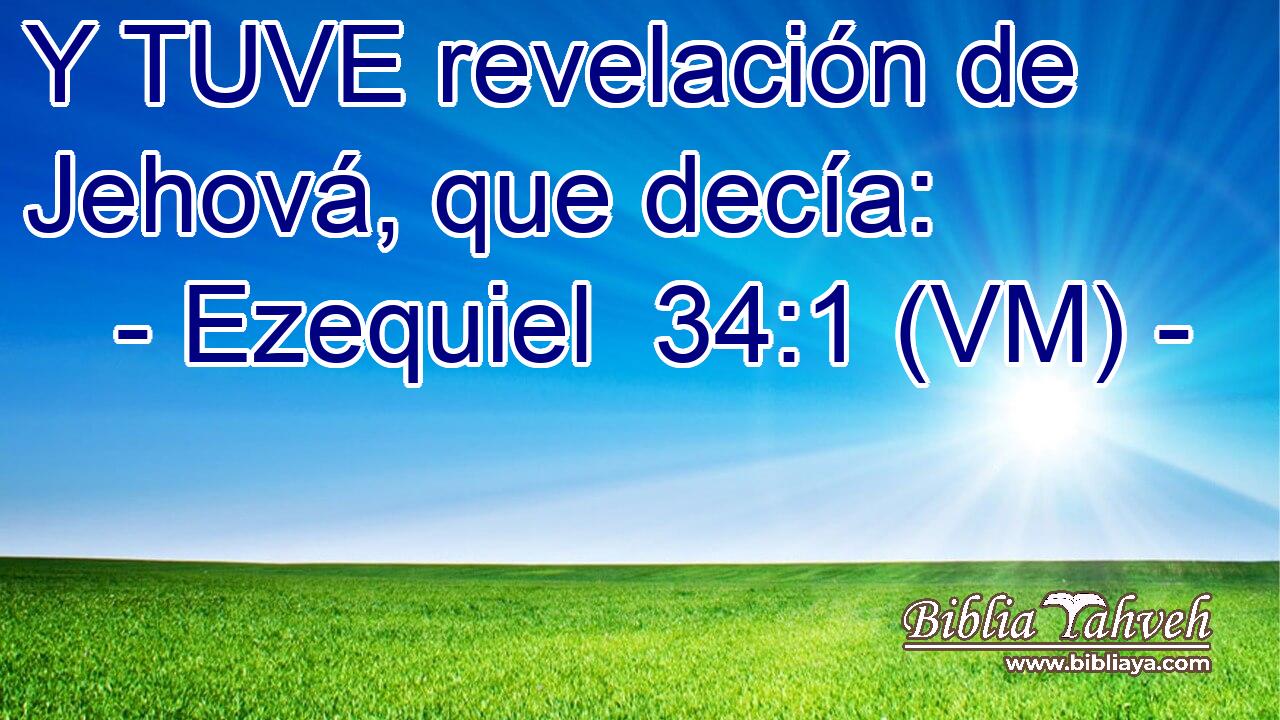  Y TUVE revelación de Jehová, que decía: 