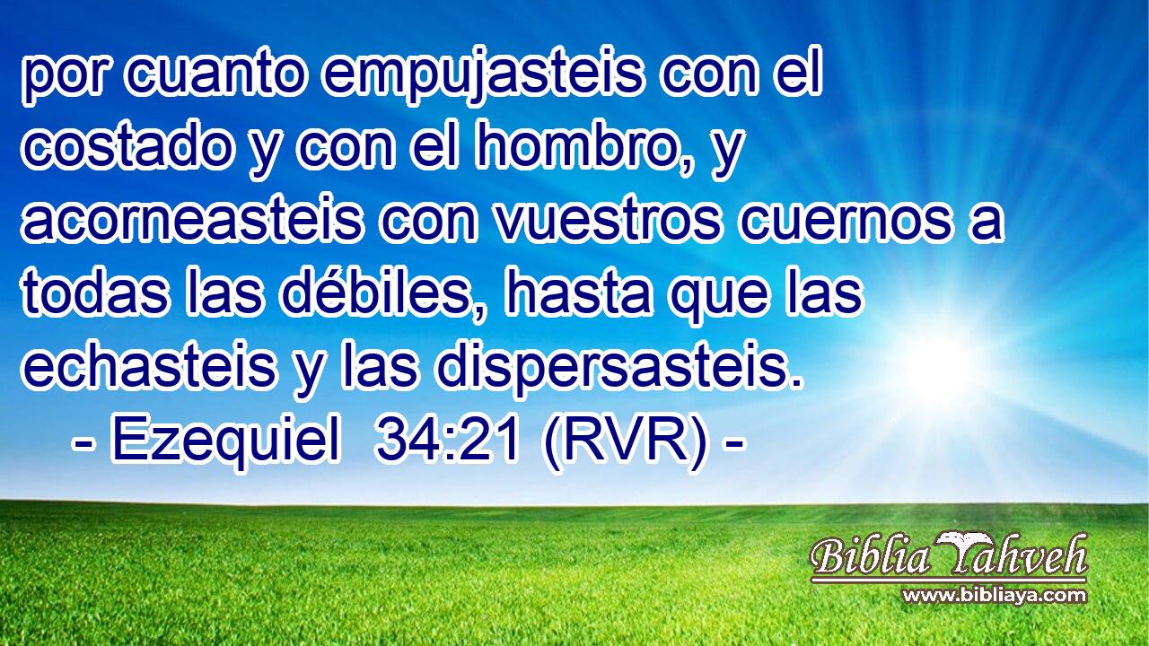 por cuanto empujasteis con el costado y con el hombro, y acorneasteis con vuestros cuernos a todas las débiles, hasta que las echasteis y las dispersasteis.
