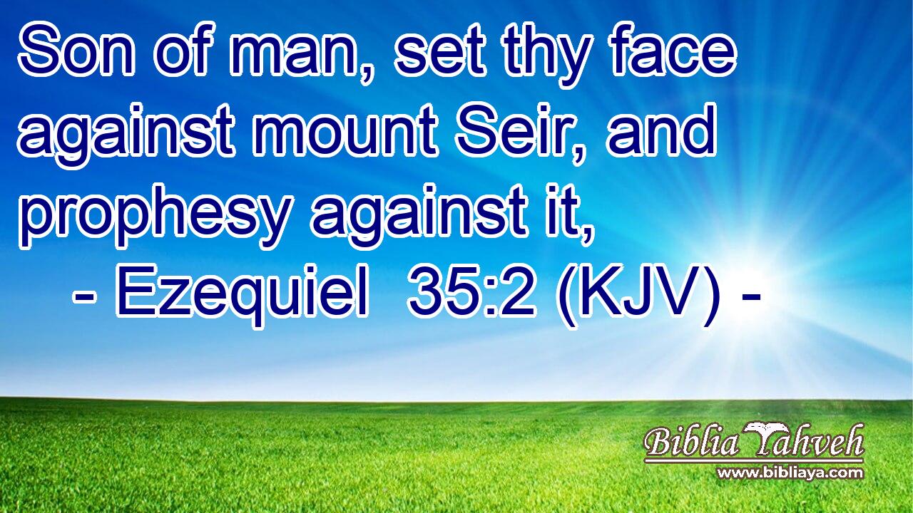 Son of man, set thy face against mount Seir, and prophesy against it,