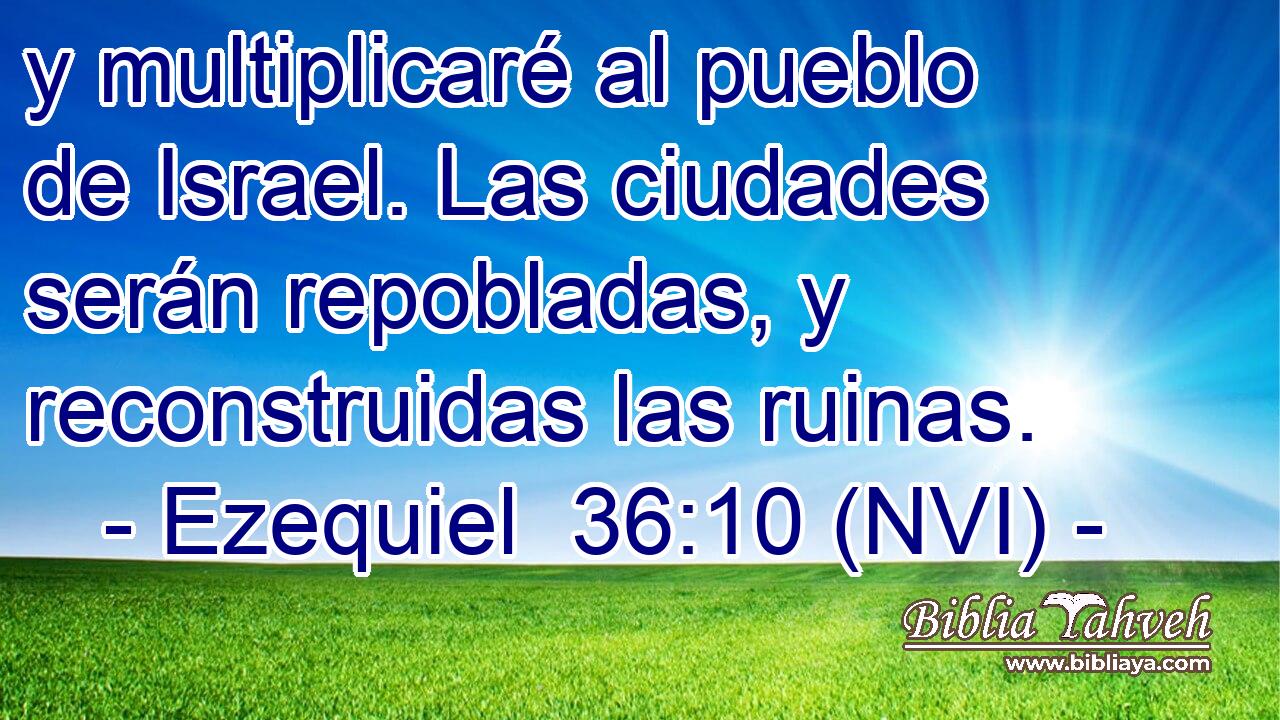  y multiplicaré al pueblo de Israel. Las ciudades serán repobladas, y reconstruidas las ruinas. 