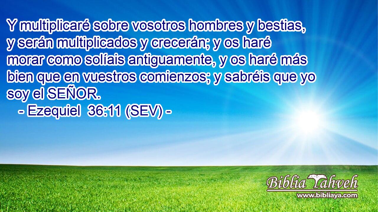 Y multiplicaré sobre vosotros hombres y bestias, y serán multiplicados y crecerán; y os haré morar como solíais antiguamente, y os haré más bien que en vuestros comienzos; y sabréis que yo soy el SEÑOR.