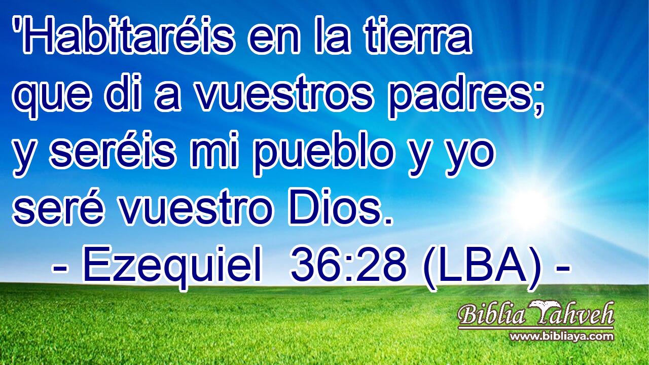 'Habitaréis en la tierra que di a vuestros padres; y seréis mi pueblo y yo seré vuestro Dios.