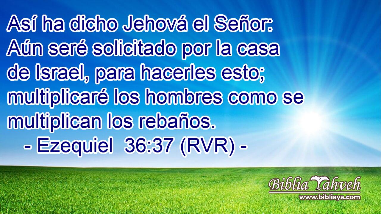 Así ha dicho Jehová el Señor: Aún seré solicitado por la casa de Israel, para hacerles esto; multiplicaré los hombres como se multiplican los rebaños.