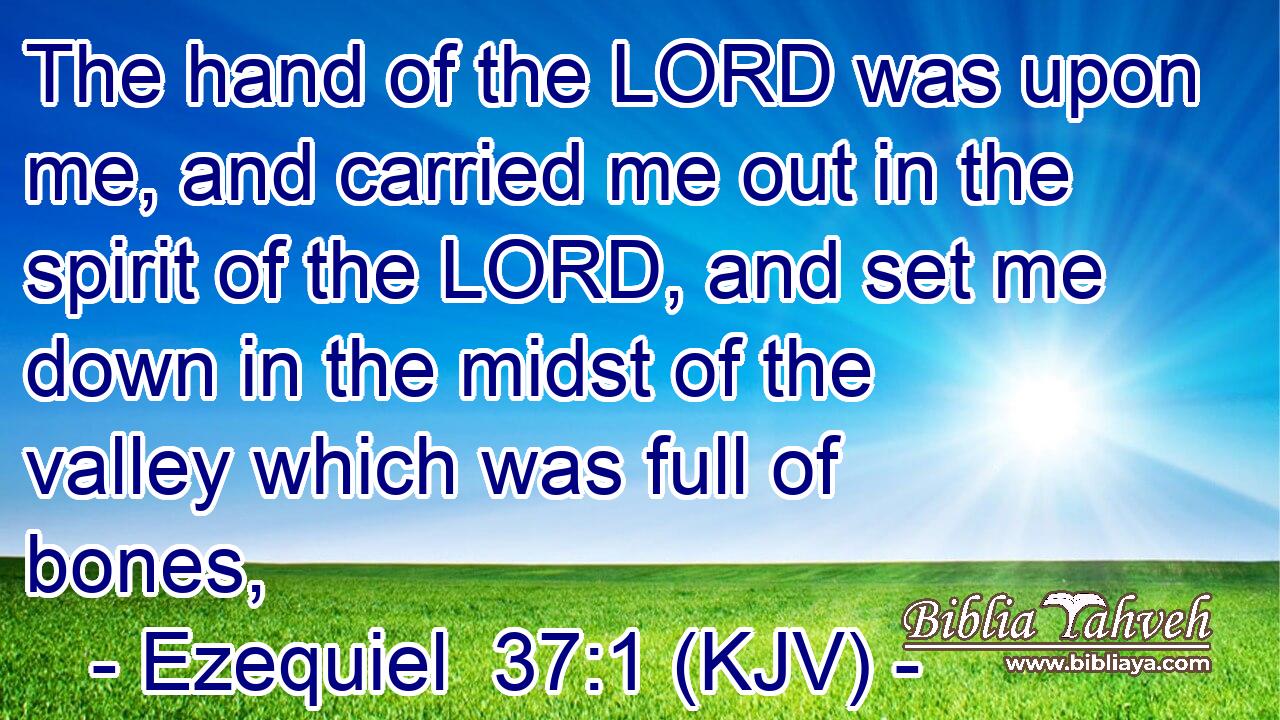 The hand of the LORD was upon me, and carried me out in the spirit of the LORD, and set me down in the midst of the valley which was full of bones,