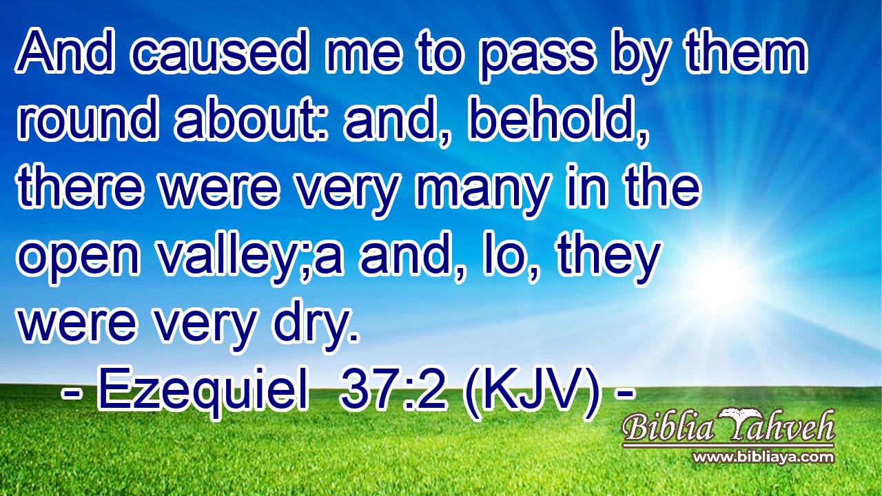 And caused me to pass by them round about: and, behold, there were very many in the open valley;a and, lo, they were very dry.
