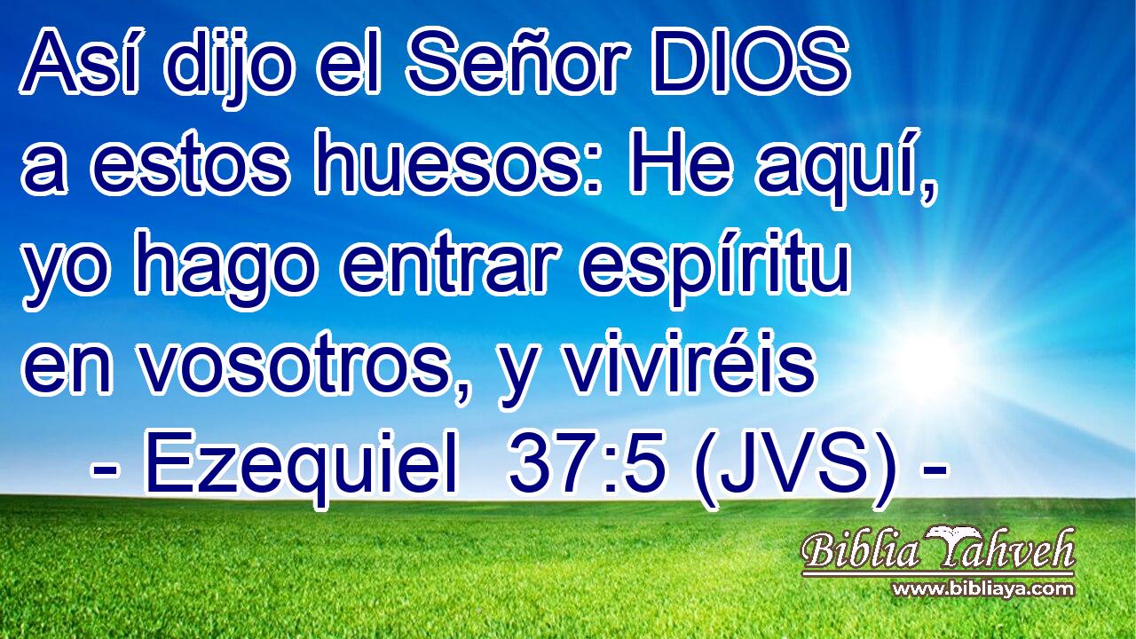 Así dijo el Señor DIOS a estos huesos: He aquí, yo hago entrar espíritu en vosotros, y viviréis