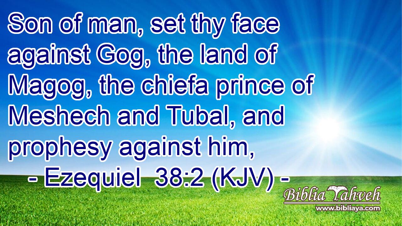 Son of man, set thy face against Gog, the land of Magog, the chiefa prince of Meshech and Tubal, and prophesy against him,