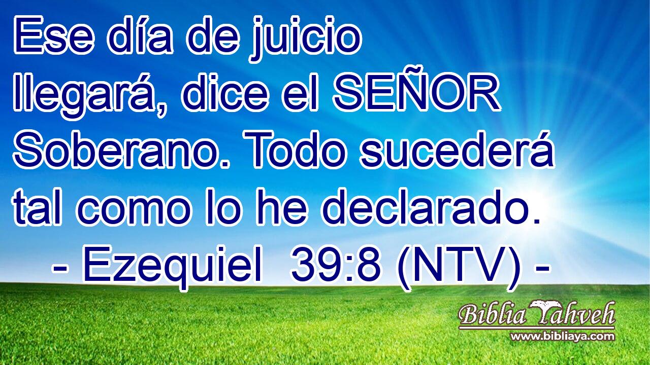 Ese día de juicio llegará, dice el SEÑOR Soberano. Todo sucederá tal como lo he declarado.