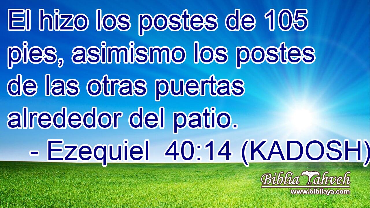  El hizo los postes de 105 pies, asimismo los postes de las otras puertas alrededor del patio. 