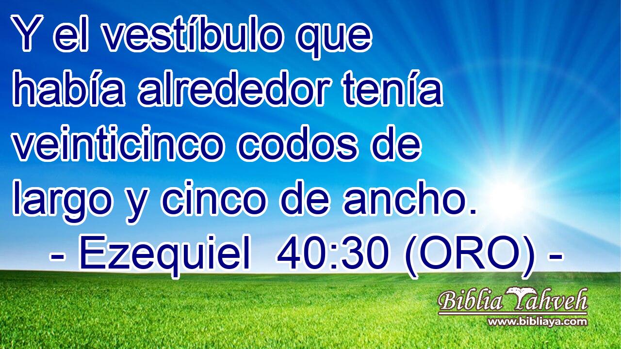  Y el vestíbulo que había alrededor tenía veinticinco codos de largo y cinco de ancho. 