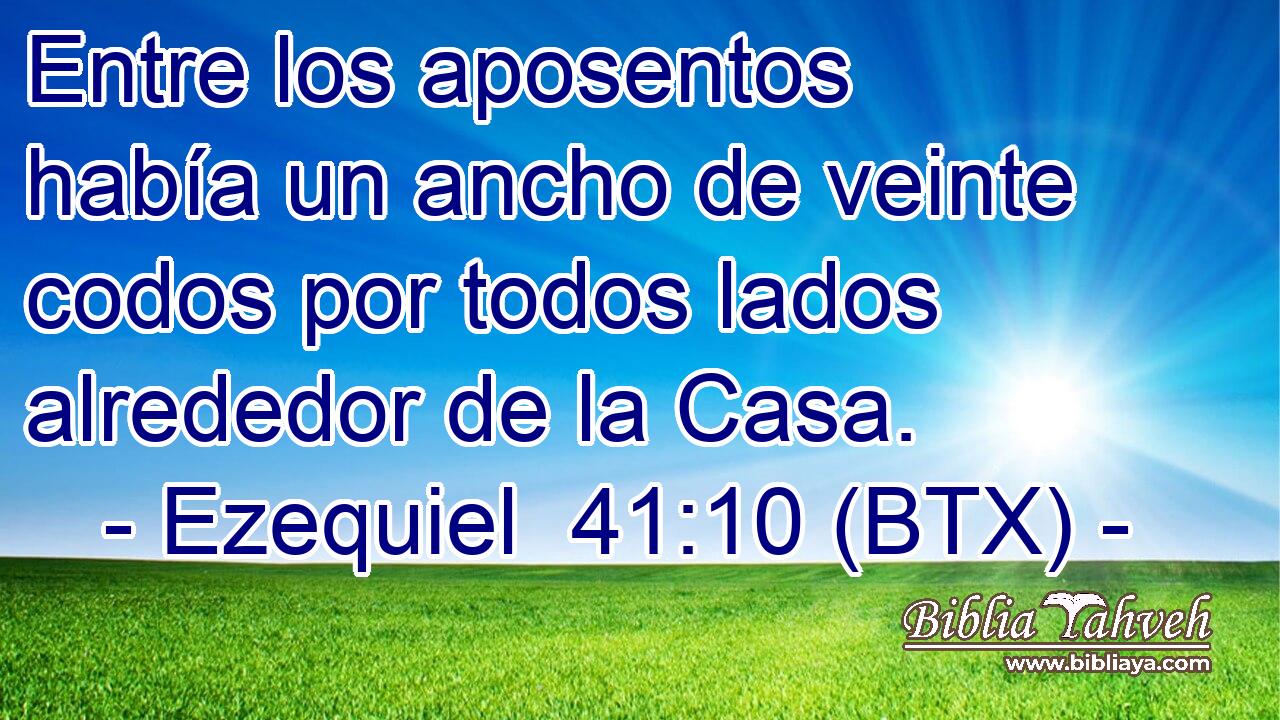 Entre los aposentos había un ancho de veinte codos por todos lados alrededor de la Casa.