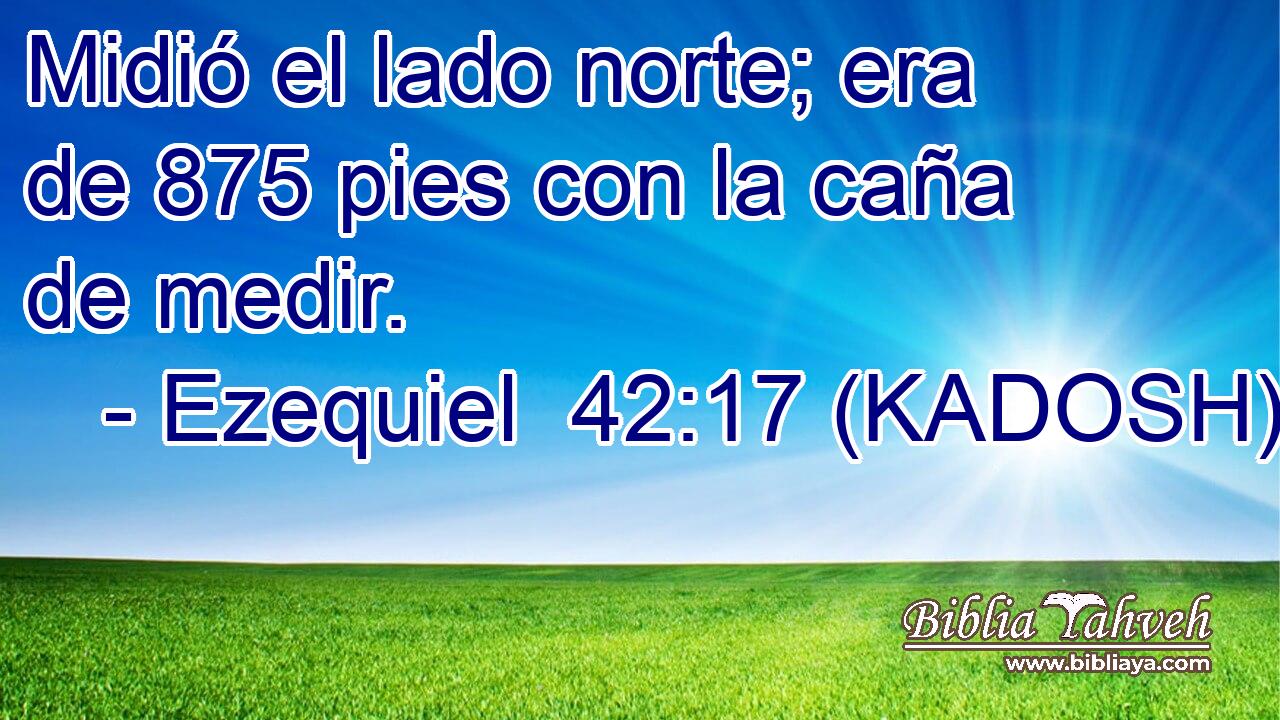  Midió el lado norte; era de 875 pies con la caña de medir. 