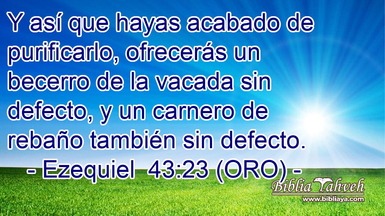  Y así que hayas acabado de purificarlo, ofrecerás un becerro de la vacada sin defecto, y un carnero de rebaño también sin defecto. 