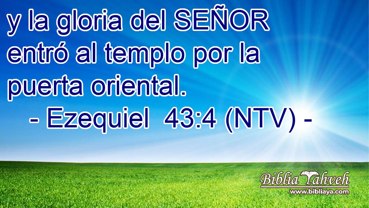 y la gloria del SEÑOR entró al templo por la puerta oriental.