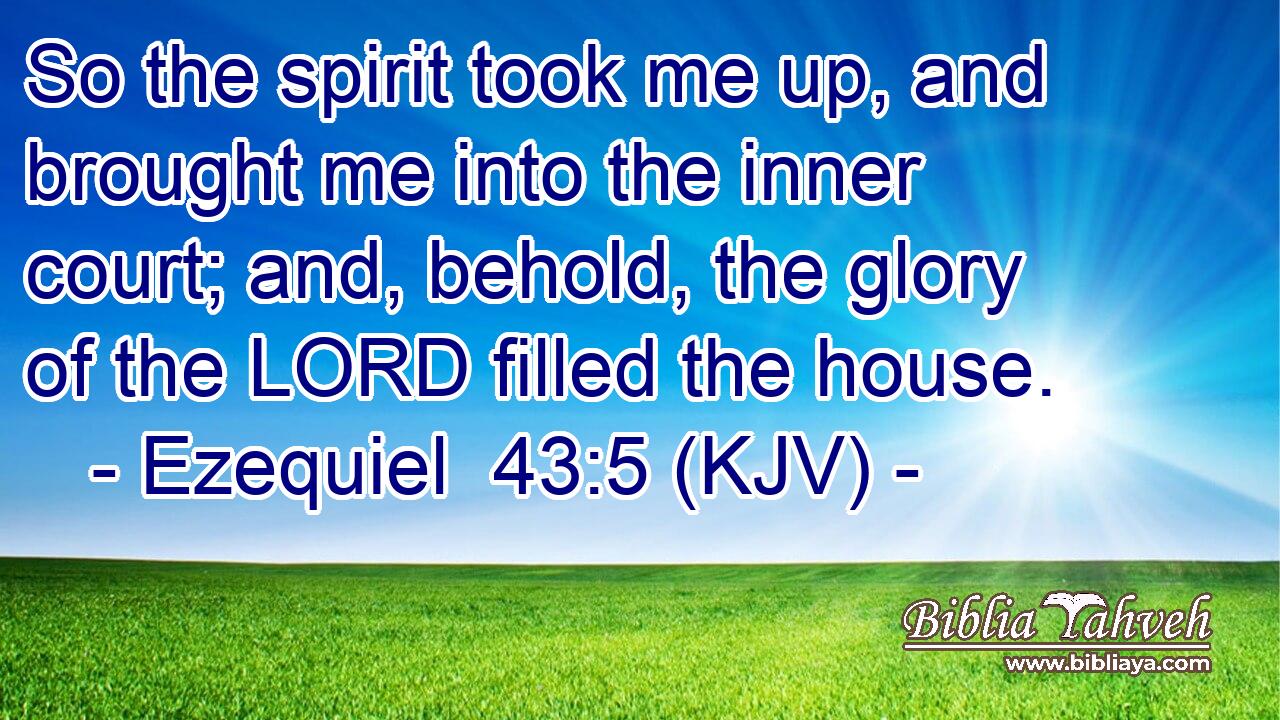 So the spirit took me up, and brought me into the inner court; and, behold, the glory of the LORD filled the house.