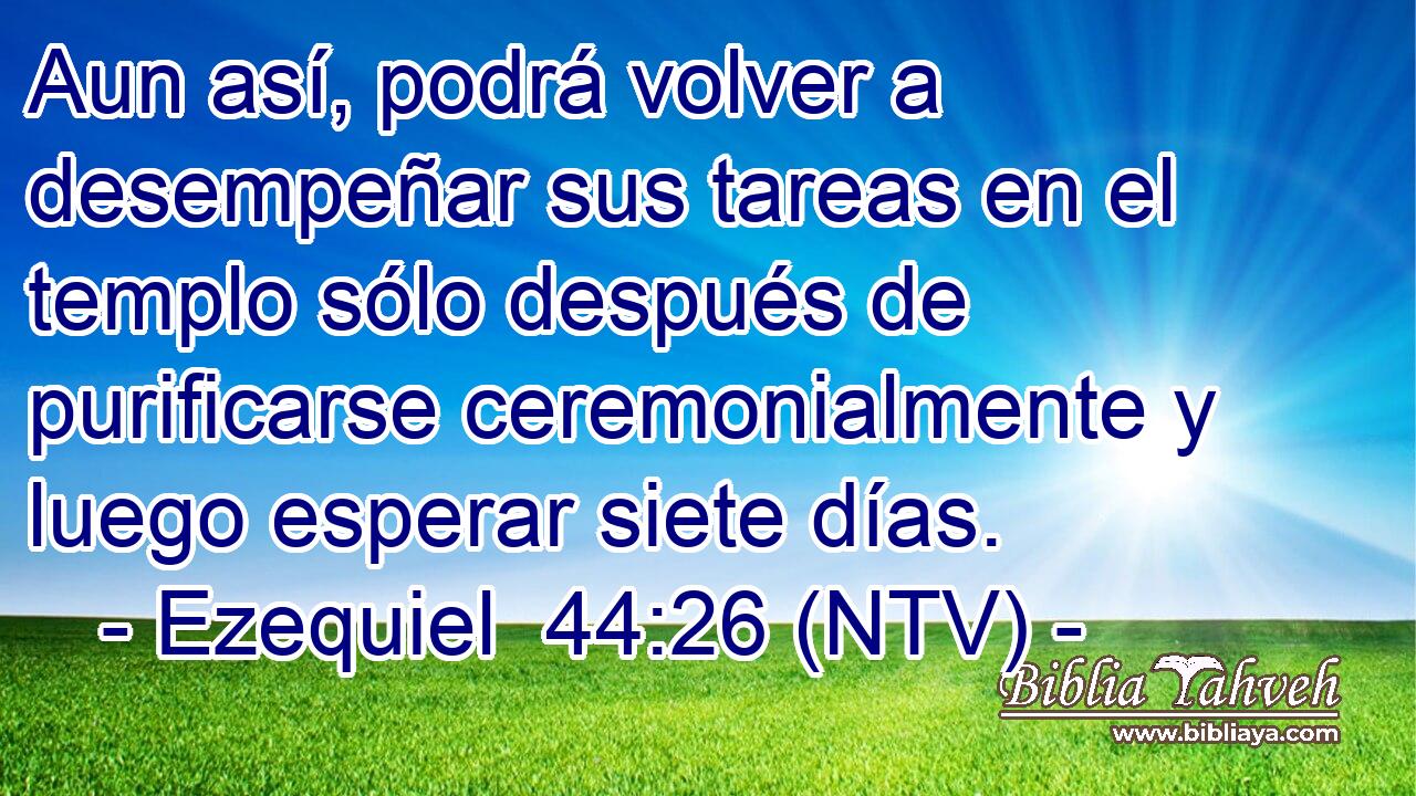 Aun así, podrá volver a desempeñar sus tareas en el templo sólo después de purificarse ceremonialmente y luego esperar siete días.