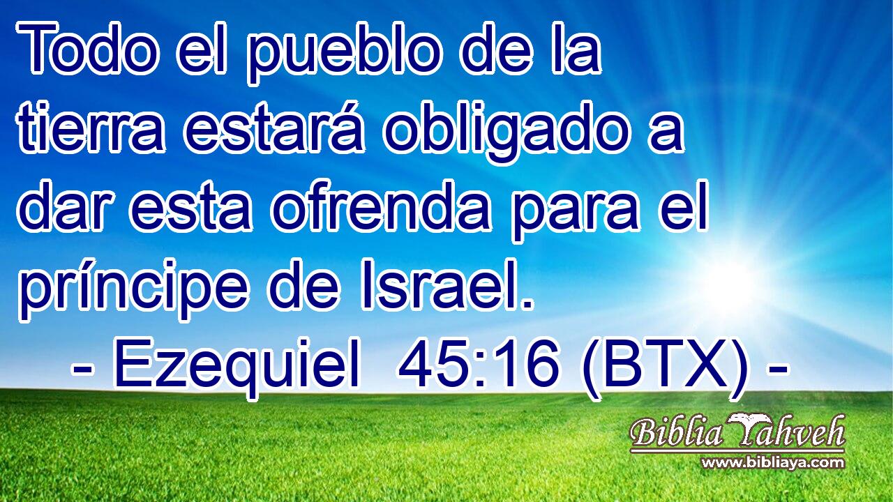 Todo el pueblo de la tierra estará obligado a dar esta ofrenda para el príncipe de Israel.