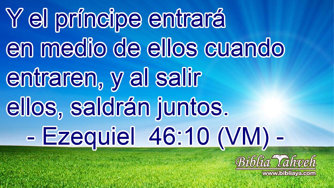 Y el príncipe entrará en medio de ellos cuando entraren, y al salir ellos, saldrán juntos. 