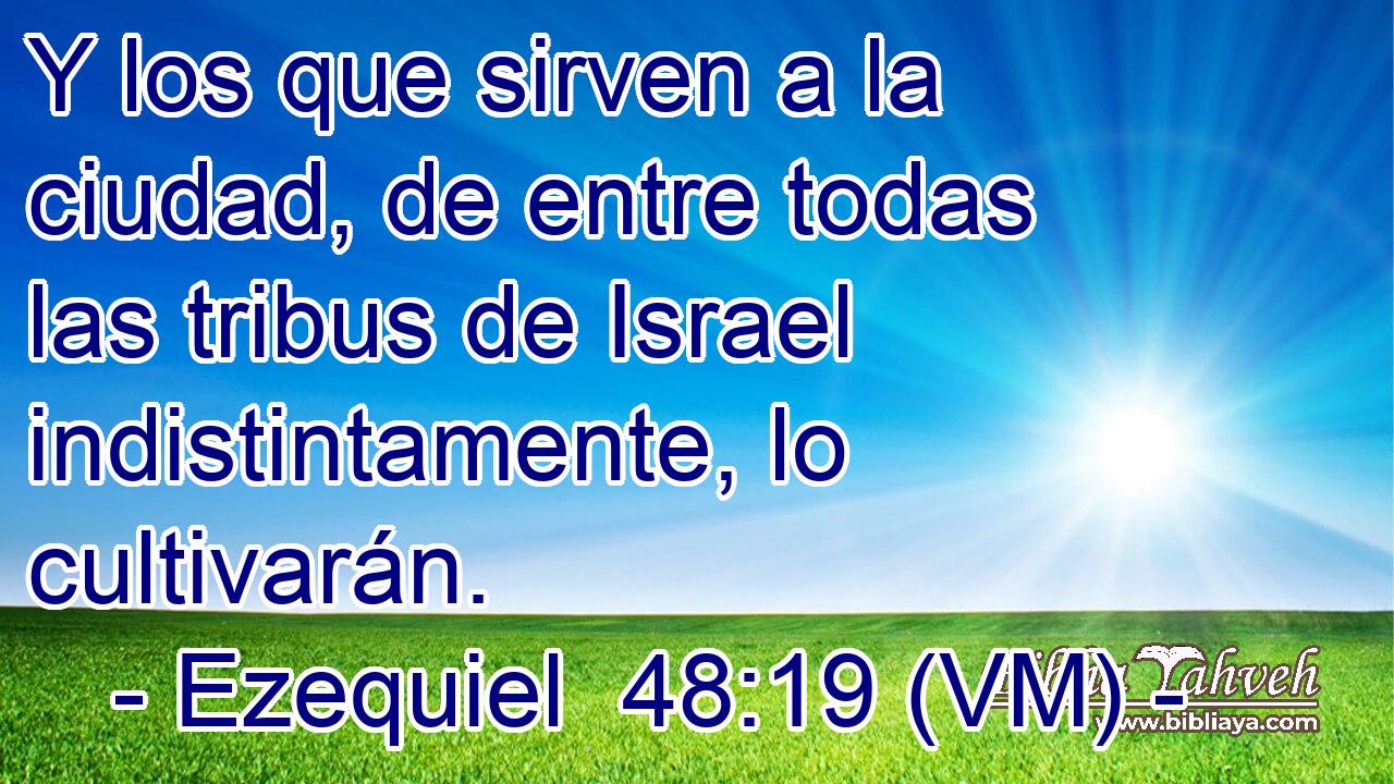  Y los que sirven a la ciudad, de entre todas las tribus de Israel indistintamente, lo cultivarán. 