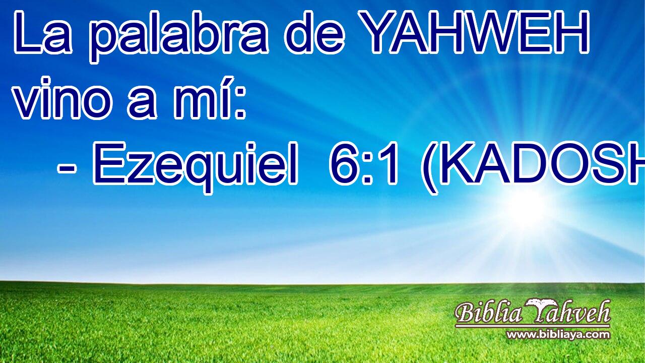  La palabra de YAHWEH vino a mí: 