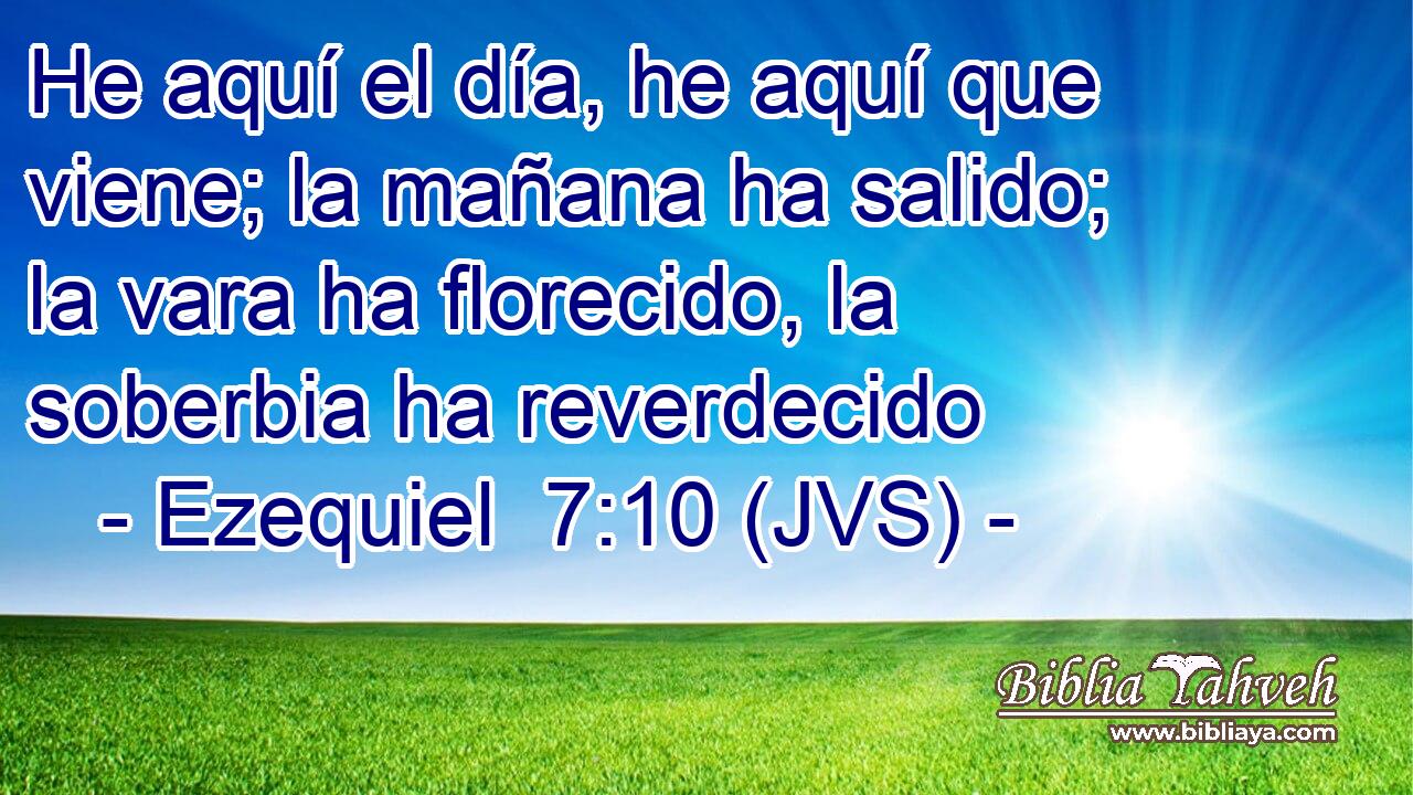 He aquí el día, he aquí que viene; la mañana ha salido; la vara ha florecido, la soberbia ha reverdecido