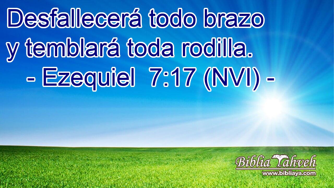  Desfallecerá todo brazo y temblará toda rodilla. 