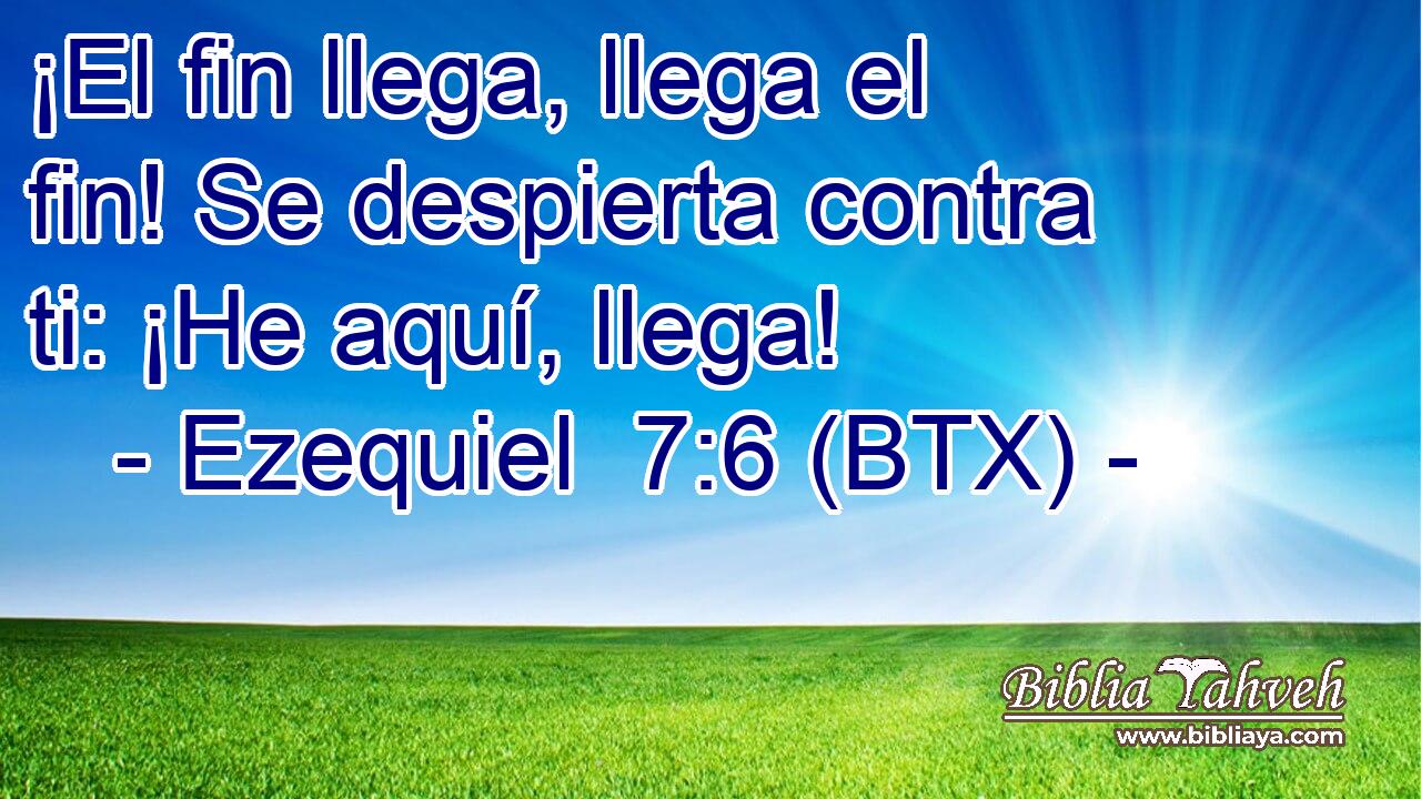 ¡El fin llega, llega el fin! Se despierta contra ti: ¡He aquí, llega!