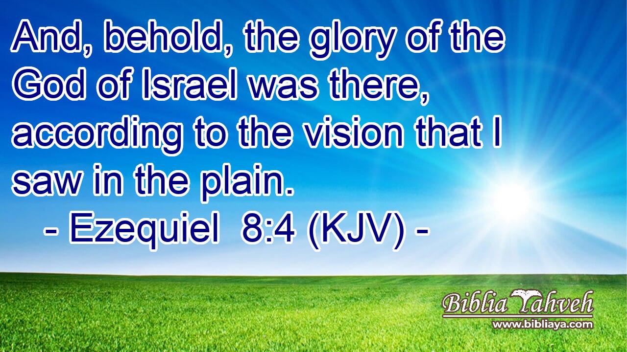 And, behold, the glory of the God of Israel was there, according to the vision that I saw in the plain.