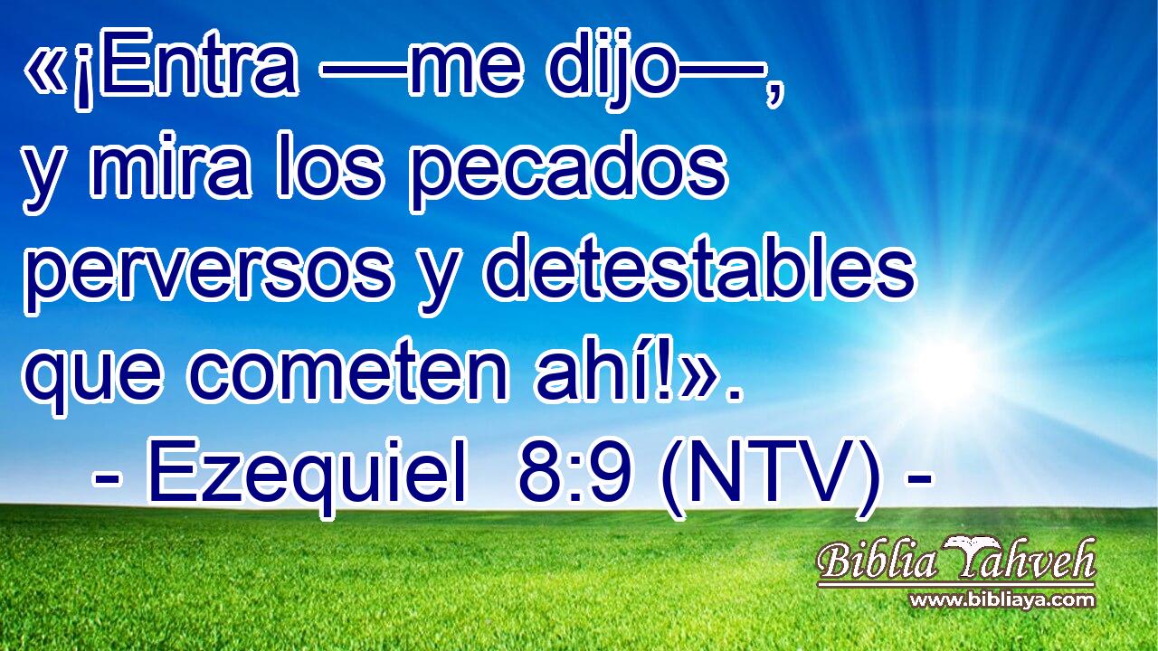 «¡Entra —me dijo—, y mira los pecados perversos y detestables que cometen ahí!».