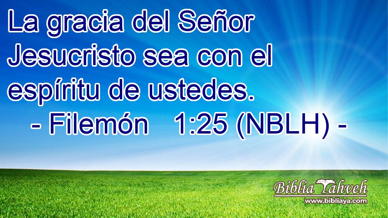  La gracia del Señor Jesucristo sea con el espíritu de ustedes. 