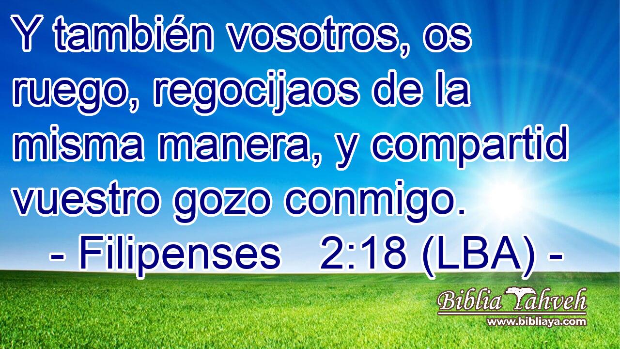 Y también vosotros, os ruego, regocijaos de la misma manera, y compartid vuestro gozo conmigo.