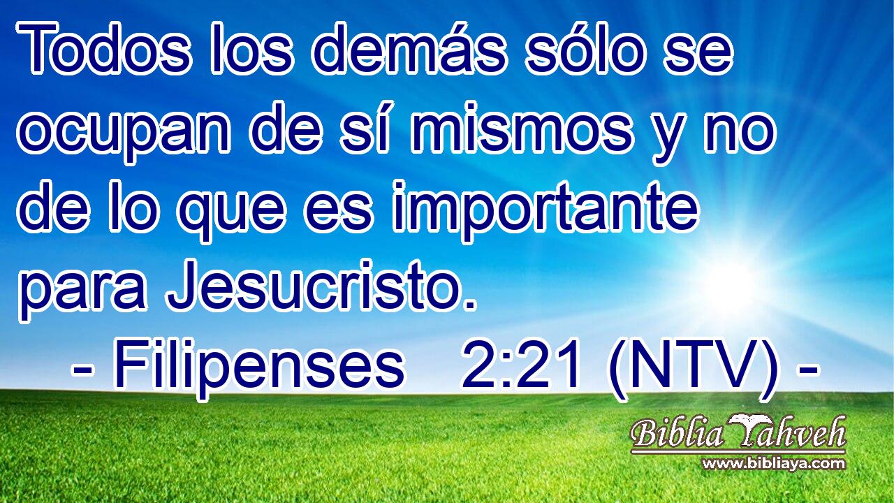 Todos los demás sólo se ocupan de sí mismos y no de lo que es importante para Jesucristo.
