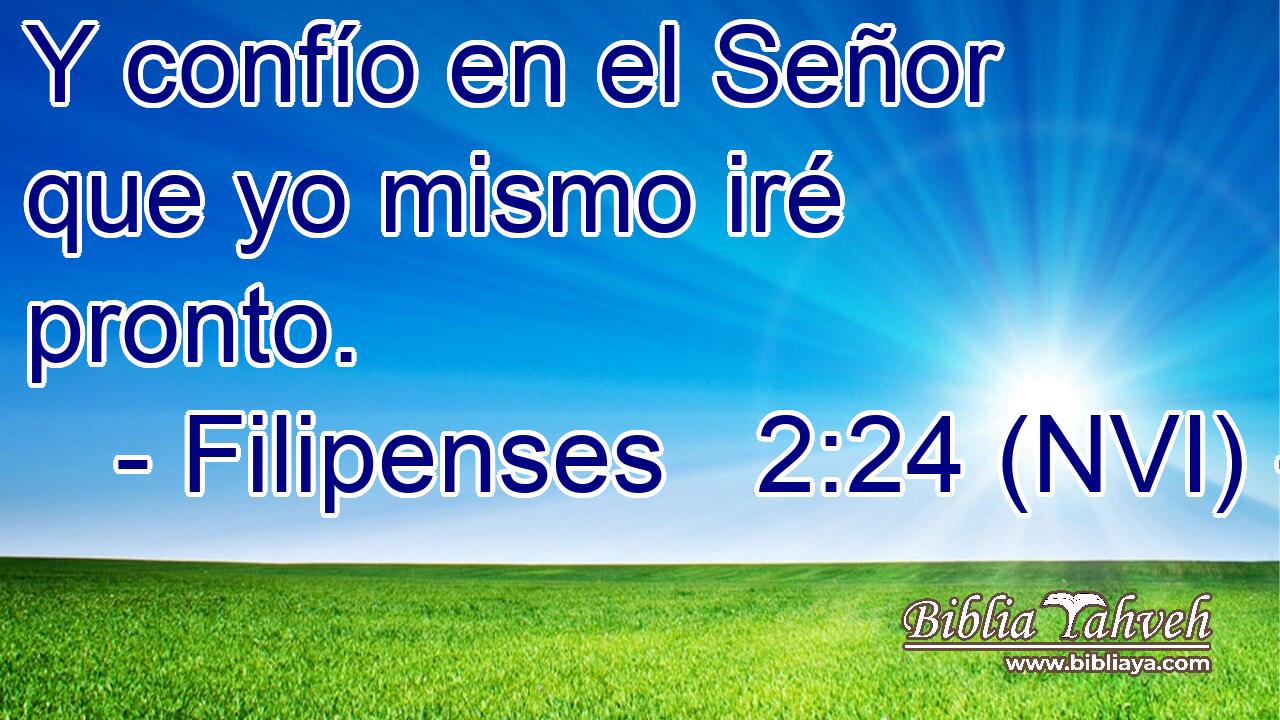  Y confío en el Señor que yo mismo iré pronto. 