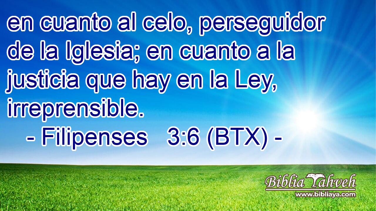 en cuanto al celo, perseguidor de la Iglesia; en cuanto a la justicia que hay en la Ley, irreprensible.