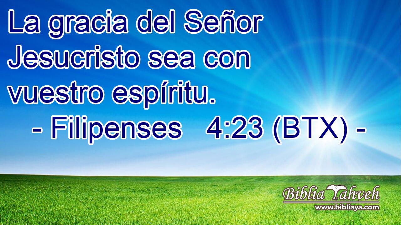 La gracia del Señor Jesucristo sea con vuestro espíritu.