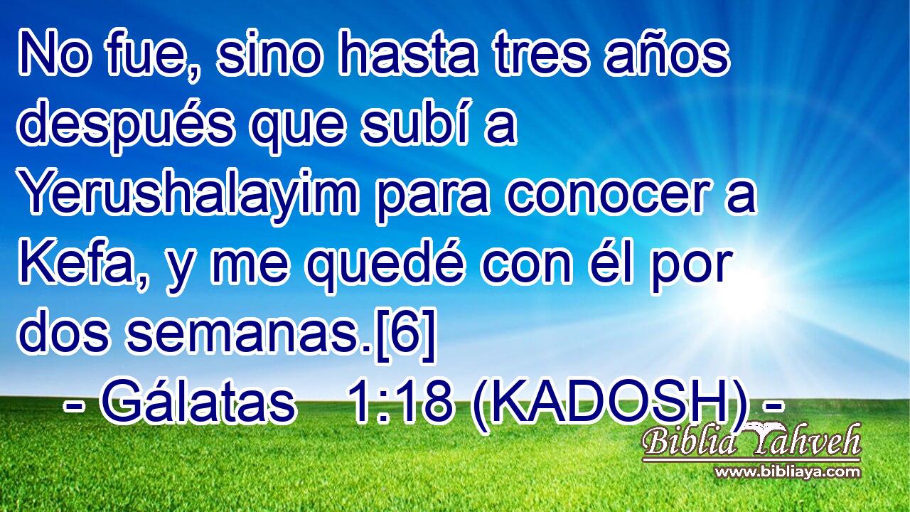  No fue, sino hasta tres años después que subí a Yerushalayim para conocer a Kefa, y me quedé con él por dos semanas.[6] 