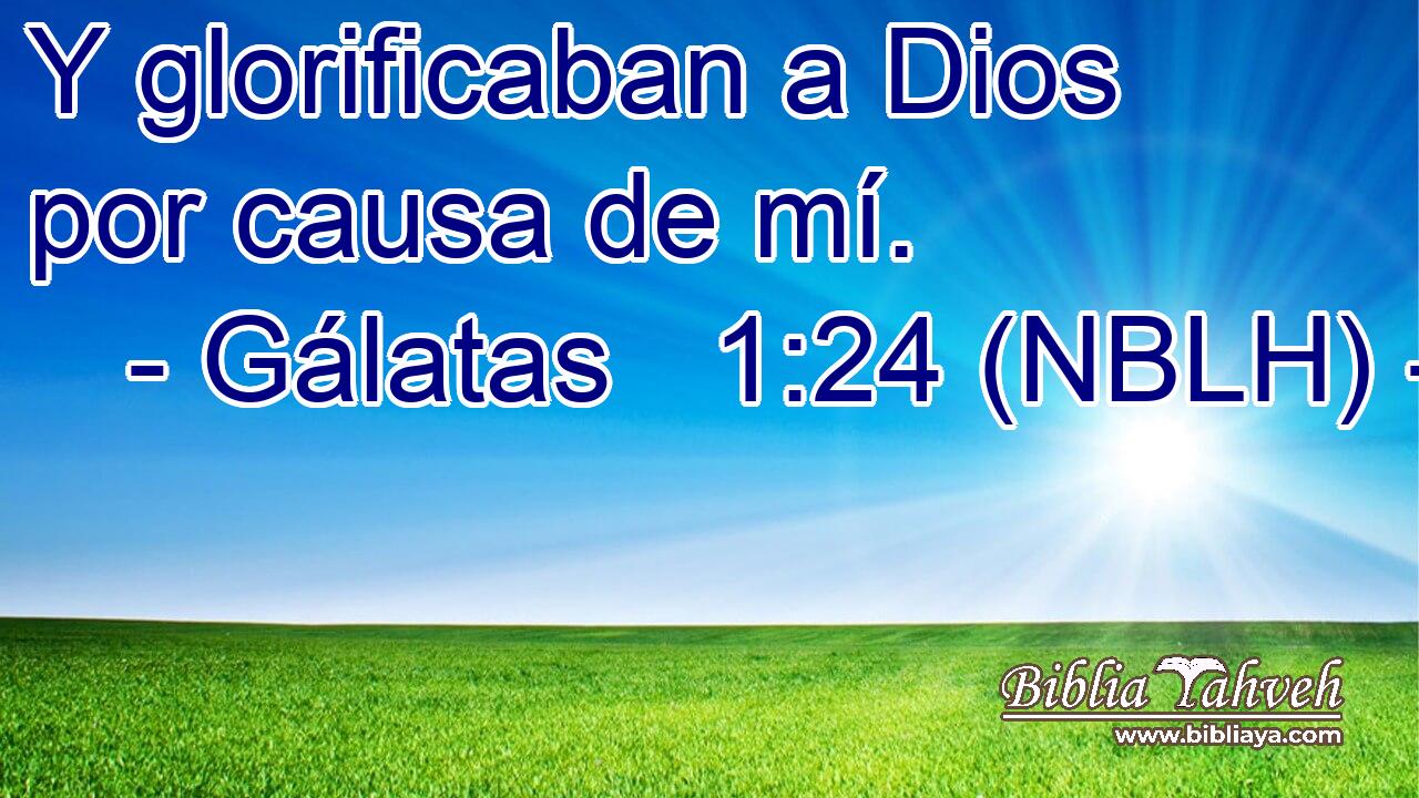  Y glorificaban a Dios por causa de mí. 