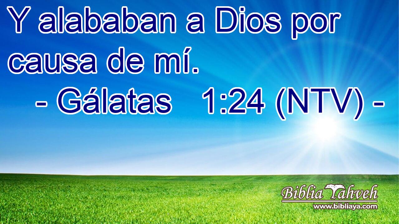 Y alababan a Dios por causa de mí.