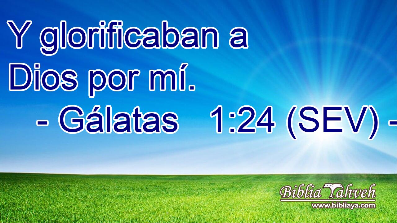 Y glorificaban a Dios por mí.