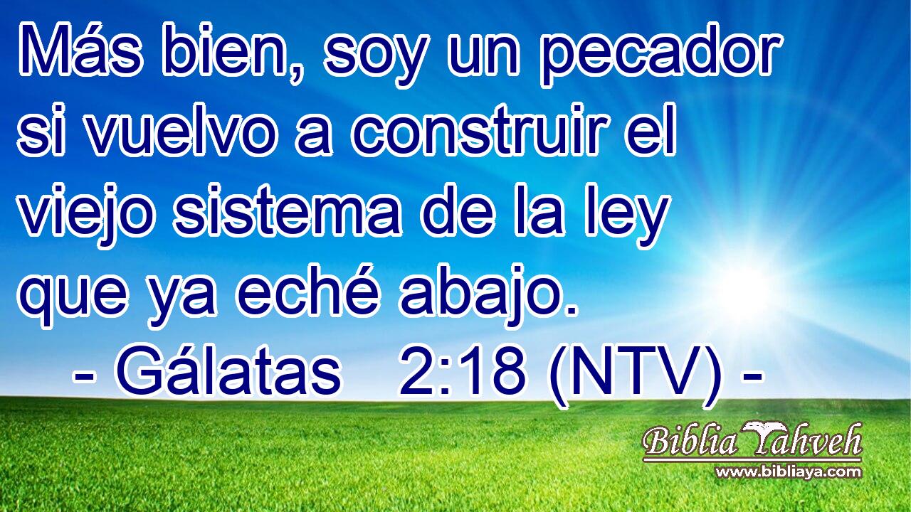 Más bien, soy un pecador si vuelvo a construir el viejo sistema de la ley que ya eché abajo.