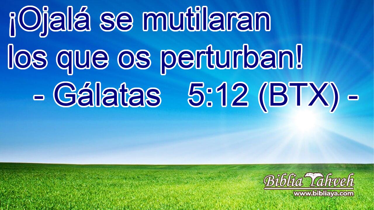 ¡Ojalá se mutilaran los que os perturban!