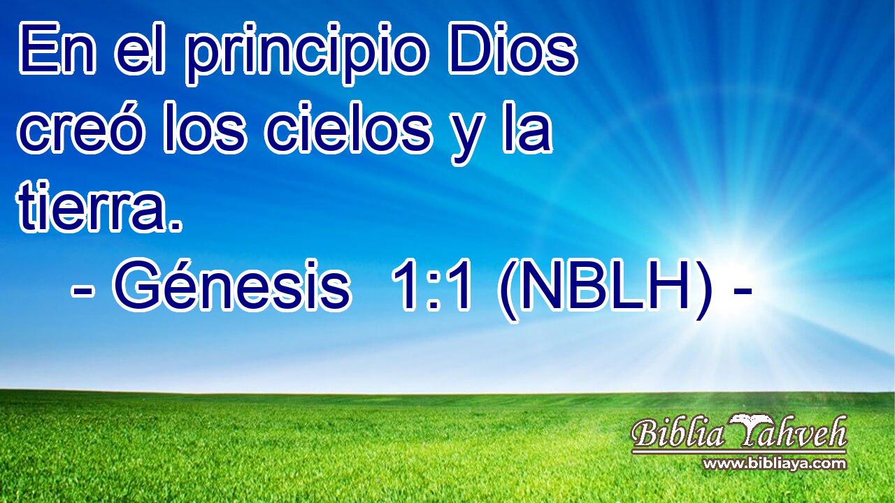  En el principio Dios creó los cielos y la tierra. 