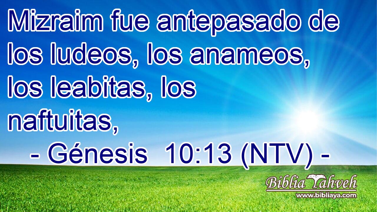 Mizraim fue antepasado de los ludeos, los anameos, los leabitas, los naftuitas,