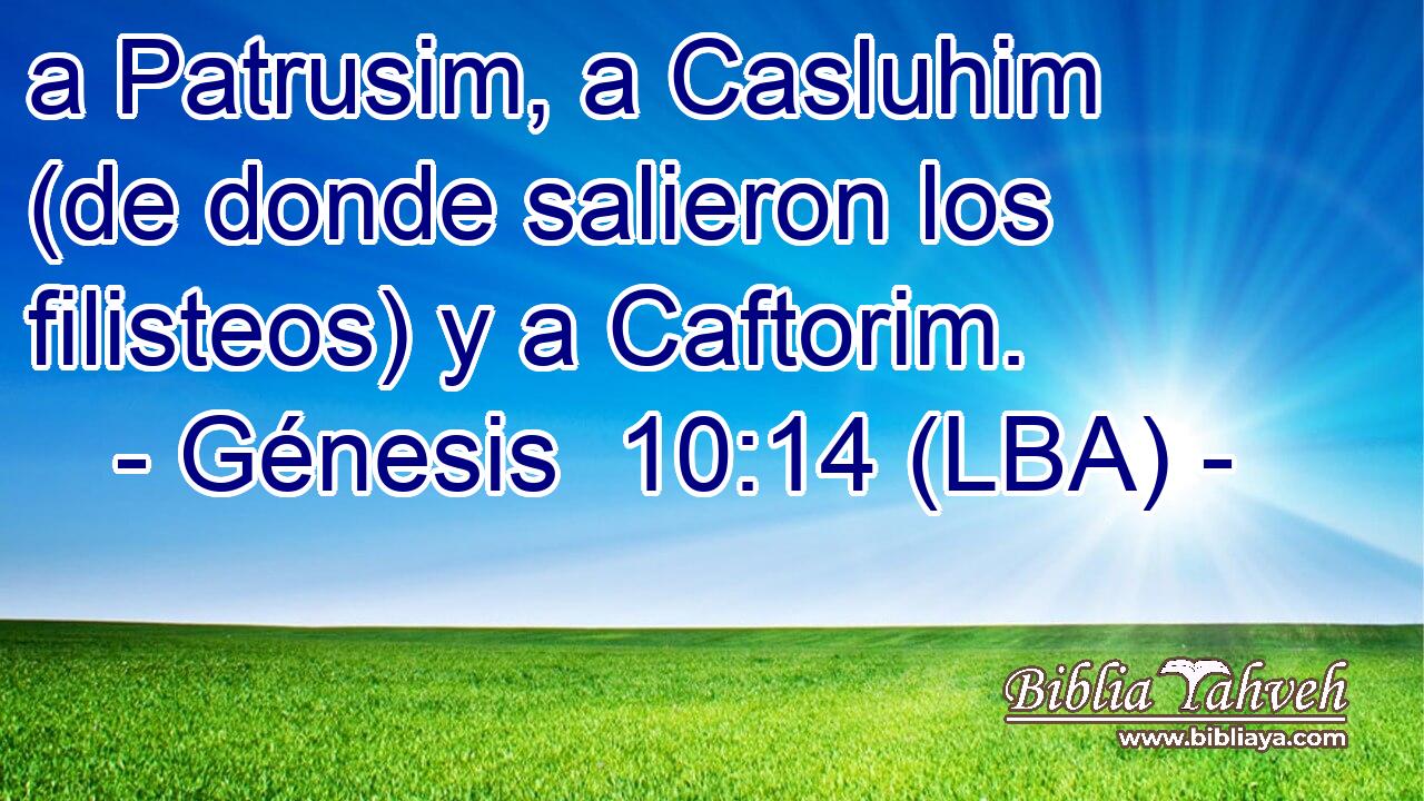 a Patrusim, a Casluhim (de donde salieron los filisteos) y a Caftorim.