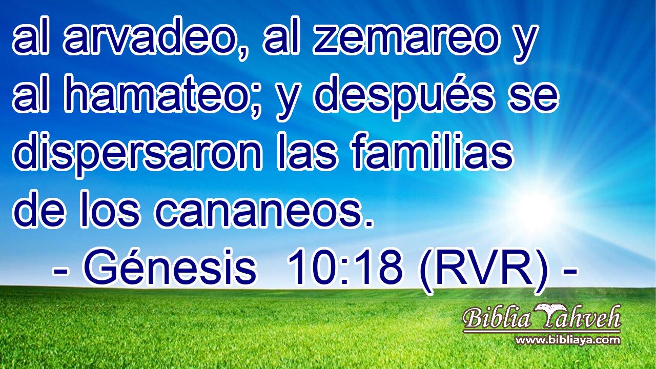 al arvadeo, al zemareo y al hamateo; y después se dispersaron las familias de los cananeos.