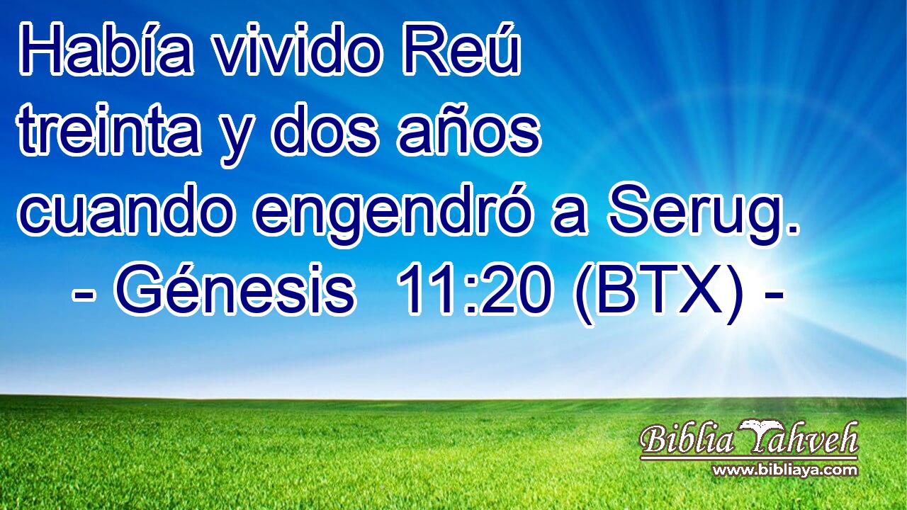 Había vivido Reú treinta y dos años cuando engendró a Serug.