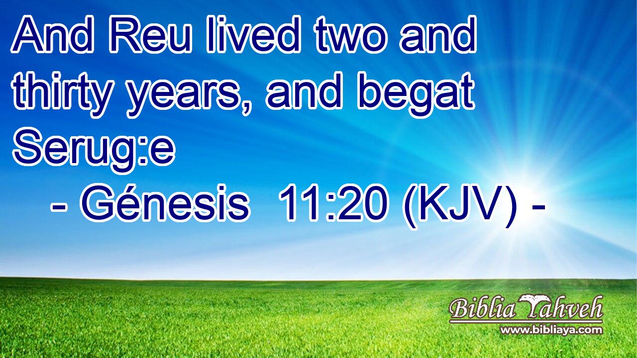 And Reu lived two and thirty years, and begat Serug:e