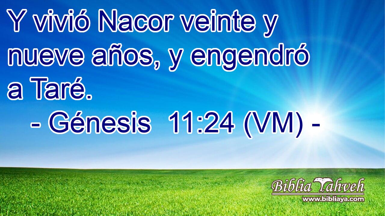  Y vivió Nacor veinte y nueve años, y engendró a Taré. 
